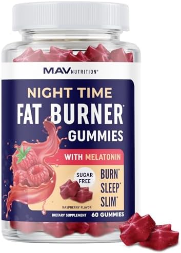 Gomitas para Quemar Grasa Nocturna con Melatonina para Sueño y Pérdida de Peso | Suplemento para Mujeres y Hombres | 60 piezas - imagen 1