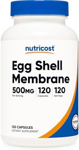 Membrana de Cáscara de Huevo Nutricost, 500 MG por Porción, 120 Cápsulas - Libre de GMO, Sin Gluten - imagen 1