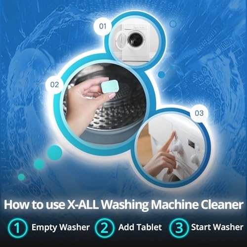 Limpiador de Lavadora X-ALL – Tabletas de Limpieza Profunda, Elimina Cal y Acumulación de Minerales – Ideal para Lavadoras de Carga Frontal y Superior - imagen 5
