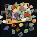 SeeuFun 80+ Piezas (5lb) Rocas Naturales para Pulido, 28 Tipos de Cristales en Bruto para Wicca y Reiki, Tamaño 1''-2'' - imagen 1