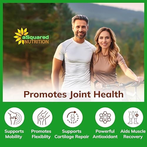 Suplemento Natural aSquared Nutrition de Glucosamina, Condroitina, Cúrcuma, MSM y Boswellia - 120 Cápsulas - Apoyo para Articulaciones y Alivio para - imagen 5