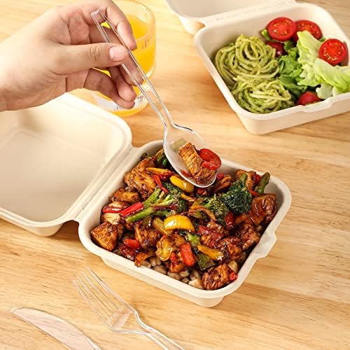 Cucharas de Plástico Resistentes (400 Pzas) - Cucharas Desechables Premium, Utensilios Duraderos para Fiestas, Picnics y Uso Diario - Resistentes al - imagen 4