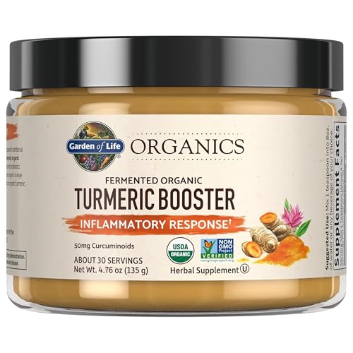 Garden of Life Organics Polvo Potenciador de Cúrcuma para Respuesta Inflamatoria - 30 Porciones, 50mg de Curcumina (95% Curcuminoides) y Probióticos, - imagen 5