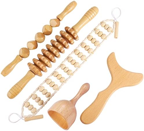 Kit Profesional de Herramientas de Maderoterapia OYHMC para Esculpir el Cuerpo, Drenaje Linfático y Anti-Celulitis (5 Piezas) - imagen 1