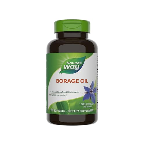 Suplementos de Aceite de Borraja Nature's Way, Prensado en Frío y Sin Refinar, 300 mg de GLA y 440 mg de Ácido Linoleico por Porción, 60 Softgels - imagen 2