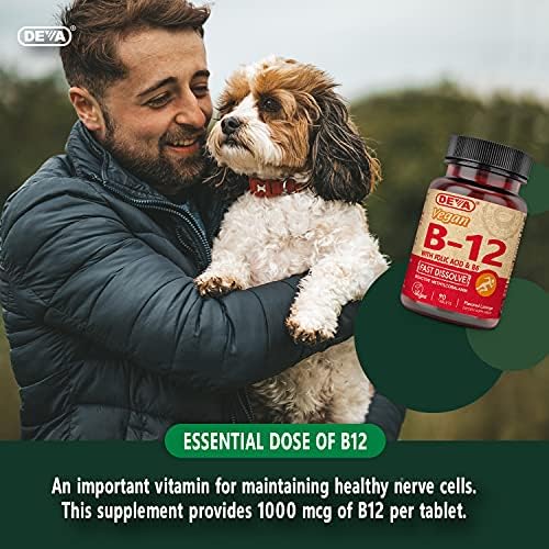 Suplemento Vegano de Vitamina B12 DEVA - Complejo de Disolución Rápida de 1000 Mcg Methylcobalamin B12, Ácido Fólico, B6 - Sabor Limón - 90 Tabletas - imagen 7