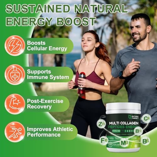 NATURE TARGET Polvo de Colágeno para Mujeres, Multi Colágeno con Multivitaminas y Enzimas Digestivas, Apoya Piel, Cabello, Uñas y Articulaciones, 35 - imagen 6