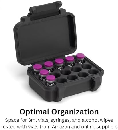 Estuche para 15 viales de péptidos de 3 ml | Resistente y seguro para refrigerador y congelador - imagen 3