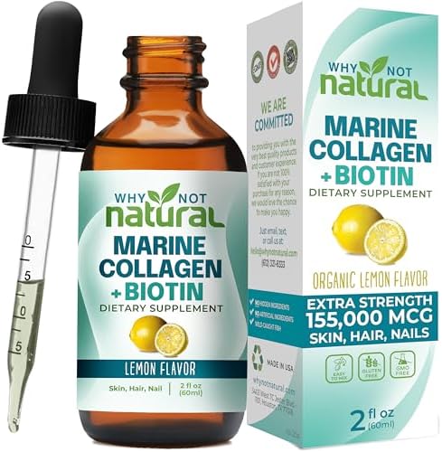 Why Not Colágeno Líquido Natural con Biotina - Gotas Suplemento para Cabello, Piel y Uñas para Mujeres y Hombres - imagen 1