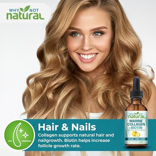 Why Not Colágeno Líquido Natural con Biotina - Gotas Suplemento para Cabello, Piel y Uñas para Mujeres y Hombres - imagen 3