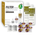 Kit de Mantenimiento de 6 Meses Viskeysta para Keurig: 2 Descalcificadores + 4 Filtros + 8 Cápsulas de Limpieza, Compatible con Cafeteras K-Cup - imagen 1