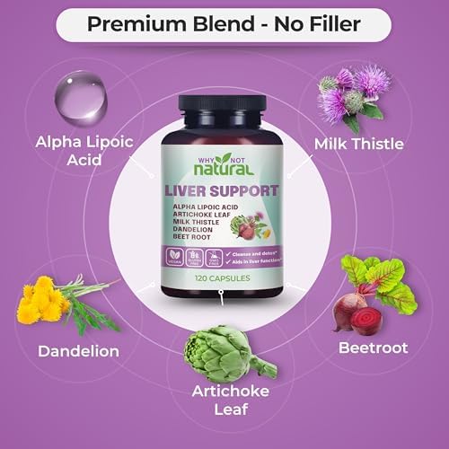 Suplemento Natural 5 en 1 para la Salud del Hígado Why Not con Apoyo de Cardo Mariano - 120 Cápsulas para Detox y Limpieza - imagen 6
