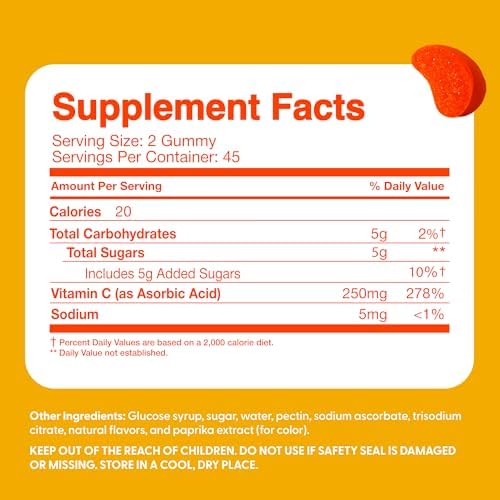 Gomitas de Vitamina C para Niños | Defensa Inmunológica | Veganas, Sin Gluten | 250 mg por Porción | 90 Gomitas | Feel Great Vitamin Co. - imagen 5