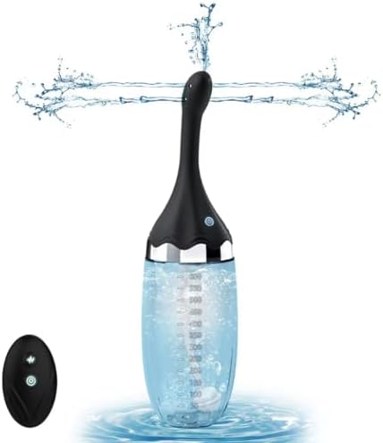 Bulbo Enema Automático de 20oz - Enemas Eléctricos para Limpieza de Colon con 3 Velocidades y 5 Puntas, Kit de Enema con Control Remoto y Botella - imagen 1