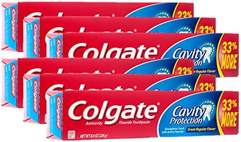 Pasta de Dientes Colgate Protección contra Caries con Flúor Sabor Regular - 8 oz, Paquete de 6 - imagen 1