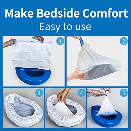 Juego de Orinales con 30 Almohadillas Súper Absorbentes y Forros Desechables, Orinales para Mujeres y Hombres Mayores, Cómodos y Resistentes de - imagen 5