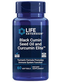Aceite de Semilla de Comino Negro y Curcumina Elite de Life Extension, Extracto de Cúrcuma, Soporte Inmunológico, 60 Softgels, Libre de Gluten y No - imagen 1