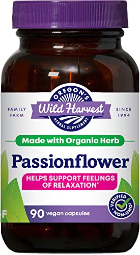 Cápsulas Veganas Orgánicas de Flor de Pasión de Oregon's Wild Harvest, 90 Unidades - imagen 1