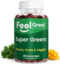 Gomitas Super Greens - Suplemento de Superalimentos Verdes con Espinaca, Brócoli, Col Rizada, Remolacha y Saúco para Apoyo Inmunológico - Sabor - imagen 1
