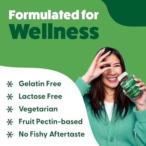 Gomitas Super Greens - Suplemento de Superalimentos Verdes con Espinaca, Brócoli, Col Rizada, Remolacha y Saúco para Apoyo Inmunológico - Sabor - imagen 7