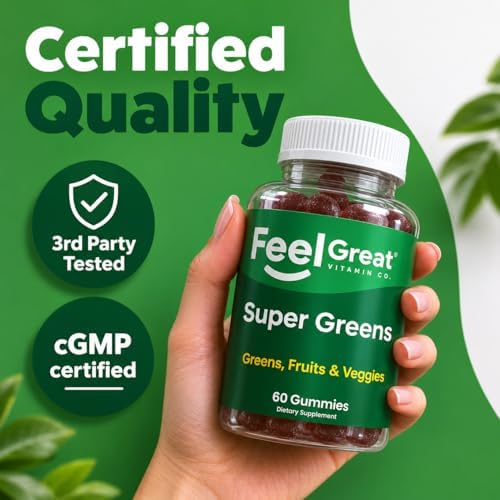 Gomitas Super Greens - Suplemento de Superalimentos Verdes con Espinaca, Brócoli, Col Rizada, Remolacha y Saúco para Apoyo Inmunológico - Sabor - imagen 8