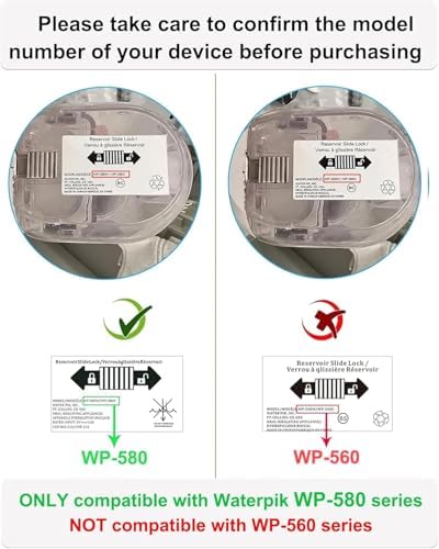 Cargador VHBW para irrigador bucal Waterpik WP-580, reemplazo para modelos WP-580, WP-582, WP-583 y WP-587 (no compatible con WP-560) - imagen 4