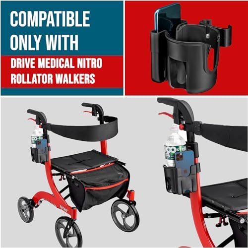Soporte para Taza y Teléfono Clip-On – Diseñado Exclusivamente para Ser Compatible con Andadores Nitro de Drive Medical - imagen 3