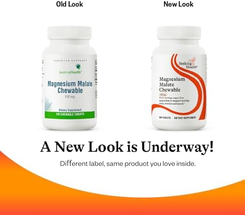 Magnesio Malato Masticable Seeking Health - Suplemento Mineral para Energía, Función Muscular y Nerviosa - 100 mg, 100 Tabletas Masticables - imagen 7