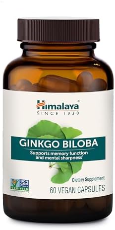 Himalaya Ginkgo Biloba, Suplemento Herbal para Memoria y Concentración, 120 mg, 60 Cápsulas, Vegano y Sin Gluten, Suministro para 60 Días - imagen 1