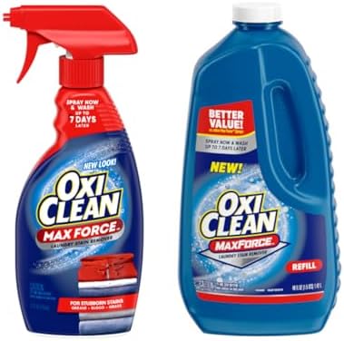 Kit de OxiClean Max Force: Spray Quitamanchas para Ropa 12 fl oz + Botella de Recarga de 48 fl oz, Total 60 fl oz - imagen 1