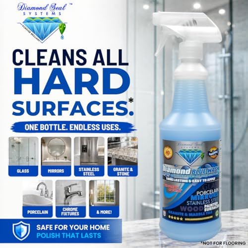 Limpiador Multiusos Repelente de Diamante Azul 32oz - Brilla y Limpia Vidrio, Granito, Madera y Acero Inoxidable. Fabricado en EE. UU. - imagen 5