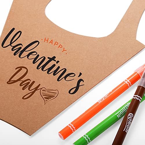 ZOOFOX Paquete de 50 Bolsas de Papel Kraft para Ramo de Flores con Asa, Bolsas de Regalo para Floristería, Embalaje para Arreglos Florales - imagen 5
