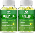 Cápsulas de Aceite de Cáñamo (2 Paquetes) - 60,000 Máxima Potencia, Soporte Inmunológico, Enfoque, Relajación, Ácidos Grasos Omega 3, 6, 9 - 90 - imagen 1