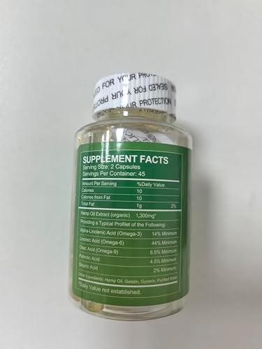 Cápsulas de Aceite de Cáñamo (2 Paquetes) - 60,000 Máxima Potencia, Soporte Inmunológico, Enfoque, Relajación, Ácidos Grasos Omega 3, 6, 9 - 90 - imagen 7