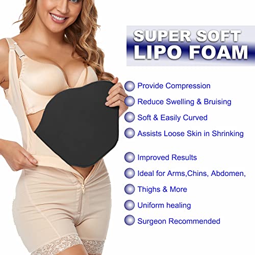 KUSMOO Paquete de 3 Tablas de Foam Lipo para Compresión Abdominal Post Cirugía de Liposucción y Moldeador Lumbar BBL - imagen 3