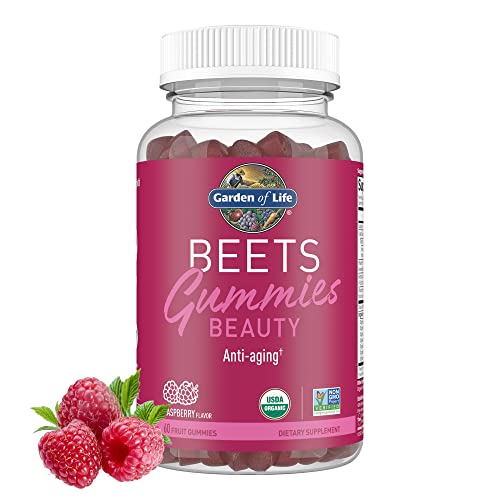 Gomitas Orgánicas de Remolacha Garden of Life con Antioxidantes, Vitamina C, Biotina y B12 para Cabello, Piel y Uñas – Vegan, Sin Gluten, Sin GMO, - imagen 1