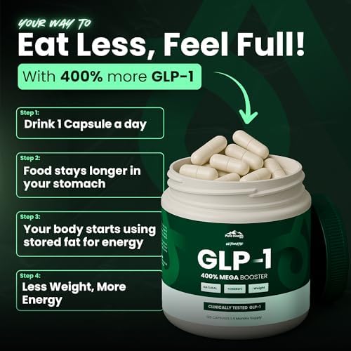 Suplemento GLP-1 MAX de PURE HEALTH para Hombres y Mujeres, Probiótico Akkermansia - Suplementos Naturales GLP-1 | 120 Tabletas, Suministro para 4 - imagen 5
