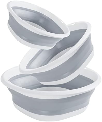 Lavabo Plegable Multifuncional Ligero y Portátil, Set de 3 (S, M, L) para Camping y Fregaderos de RV - imagen 1