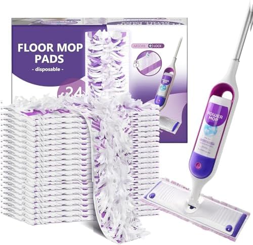 Recargas para Power Mop, 24 Paquetes Desechables para Swiffer Powermop - Absorbentes, Limpieza Rápida, Multi-Superficie, [Empaque No Aspirado] - imagen 1