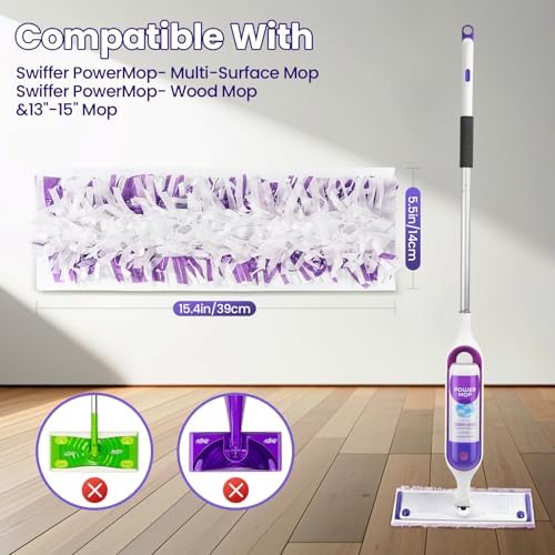 Recargas para Power Mop, 24 Paquetes Desechables para Swiffer Powermop - Absorbentes, Limpieza Rápida, Multi-Superficie, [Empaque No Aspirado] - imagen 2