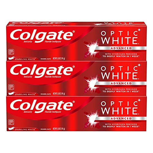 Pasta Dental Blanqueadora Colgate Optic White, Blanco Brillante - 5 oz (Paquete de 3) - imagen 4