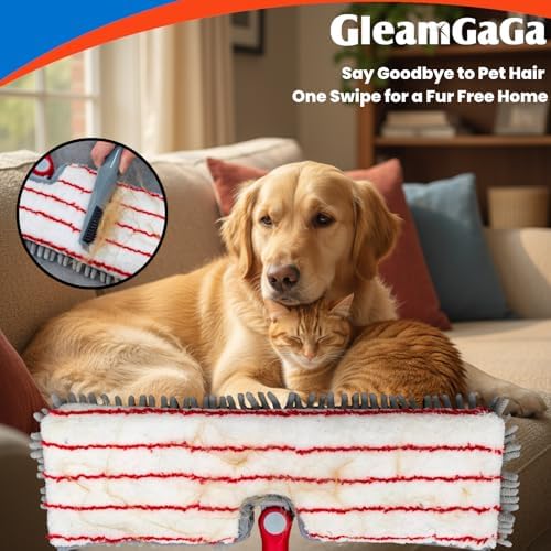 Mopa de Microfibra para Limpieza de Pisos, Mopa Plana con 4 Almohadillas Lavables, Mopa Doble Cara para Uso Húmedo y Seco, Mango Extensible de 62” - imagen 5