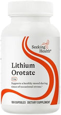 Seeking Health Lithium Orotate - Suplemento Mineral para la Salud Cerebral y Memoria - Fórmula Sin OGM y Sin Gluten - 5 mg, 100 Cápsulas - imagen 1