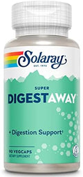 SOLARAY Super Digestaway Enzimas Digestivas - Pancreatina, Papaina, Jengibre, Pepsina, Betaína HCl, Aloe Vera y Más - Apoyo a la Digestión y - imagen 1