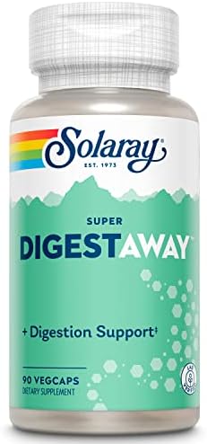 SOLARAY Super Digestaway Enzimas Digestivas - Pancreatina, Papaina, Jengibre, Pepsina, Betaína HCl, Aloe Vera y Más - Apoyo a la Digestión y - imagen 1