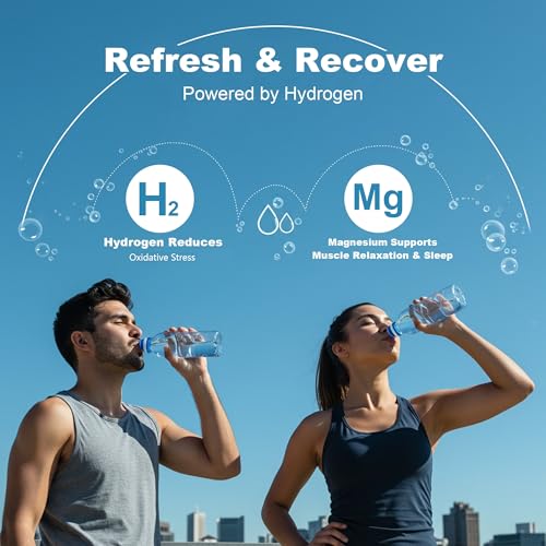 Tabletas de Agua Hidrogenada con Magnesio – 8 PPM H2 para Agua Potable – Fórmula Antioxidante para Energía, Recuperación y Soporte Cognitivo – 60 - imagen 2