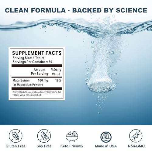 Tabletas de Agua Hidrogenada con Magnesio – 8 PPM H2 para Agua Potable – Fórmula Antioxidante para Energía, Recuperación y Soporte Cognitivo – 60 - imagen 4