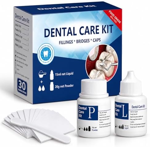 Kit de Reparación Dental con Cemento de Óxido de Zinc y Eugenol, Reemplazo Temporal de Dientes, 2 Piezas para Dientes Rotos y Puentes - imagen 1