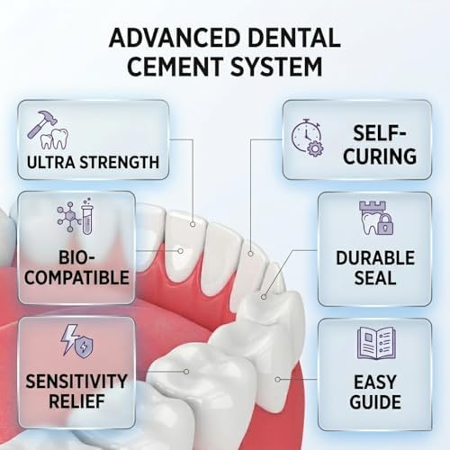Kit de Reparación Dental con Cemento de Óxido de Zinc y Eugenol, Reemplazo Temporal de Dientes, 2 Piezas para Dientes Rotos y Puentes - imagen 2