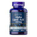 Ácido Alfa Lipoico Puritan's Pride 300mg, Suplemento Dietético para Salud Antioxidante, Metabolismo de Azúcares y Energía, 120 Softgels de Liberación - imagen 1